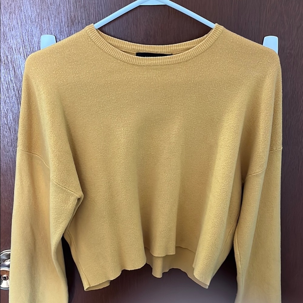 Mustard Yellow Cropped Sweater